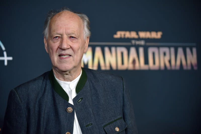 Werner Herzog arrives for the premiere of Disney+'s "The Mandalorian" at the El Capitan Theatre in Los Angeles on November 13, 2019. The filmmaker turns 81 on September 5. File Photo by Chris Chew/UPI