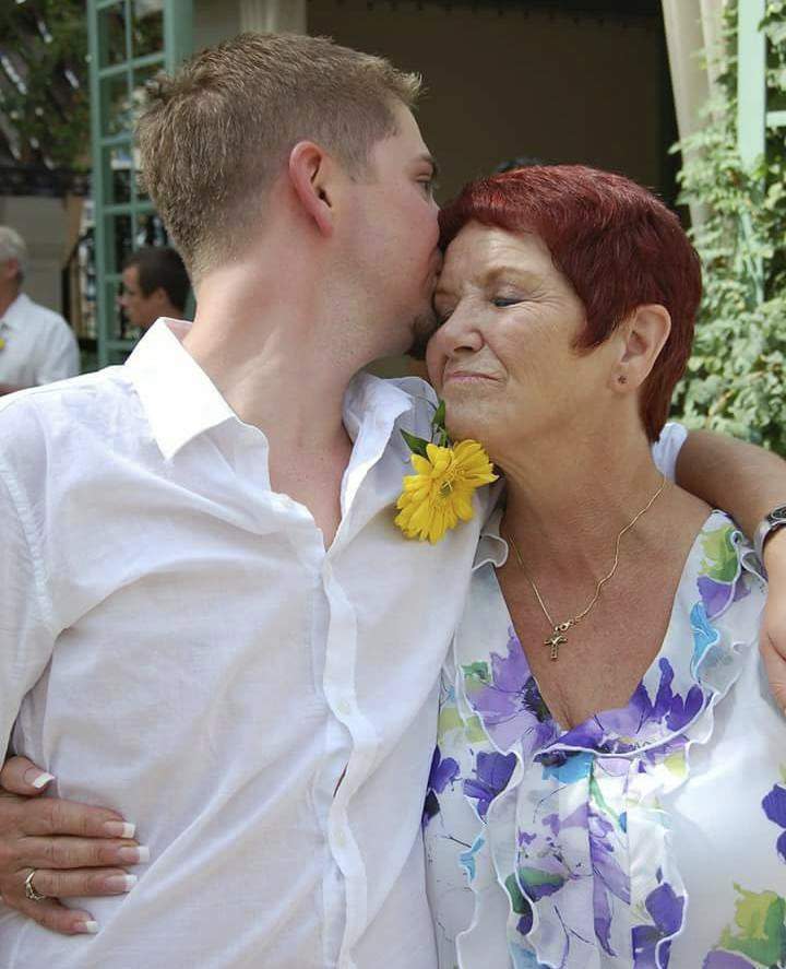 <p>This photo provided by Marilynn Herman shows Brandon and Pati Mestas hugging during a photo taken in 2011 in Las Vegas. Pati, 67, of Menifee, California, died during a shooting in Las Vegas. (Marilynn Herman via AP) </p>