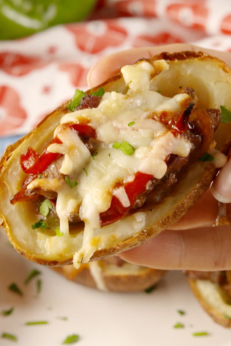 Cheesesteak Potato Skins