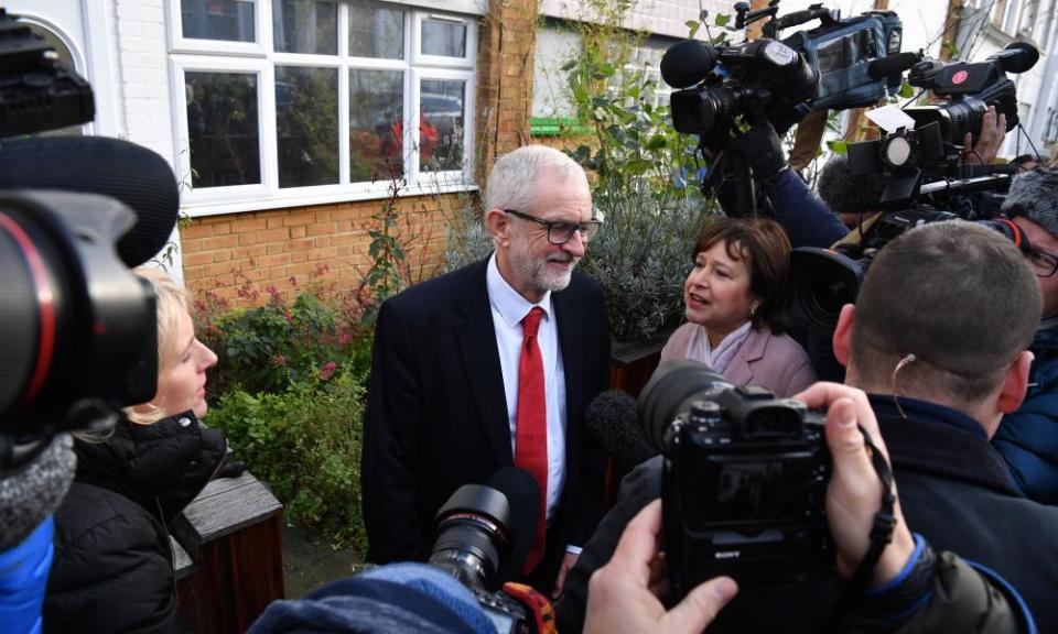 Jeremy Corbyn leaves his home