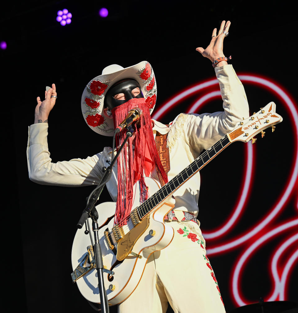 Orville Peck performs onstage during Palomino Festival held at Brookside at the Rose Bowl on July 9, 2022 in Pasadena, California. - Credit: Michael Buckner for Variety