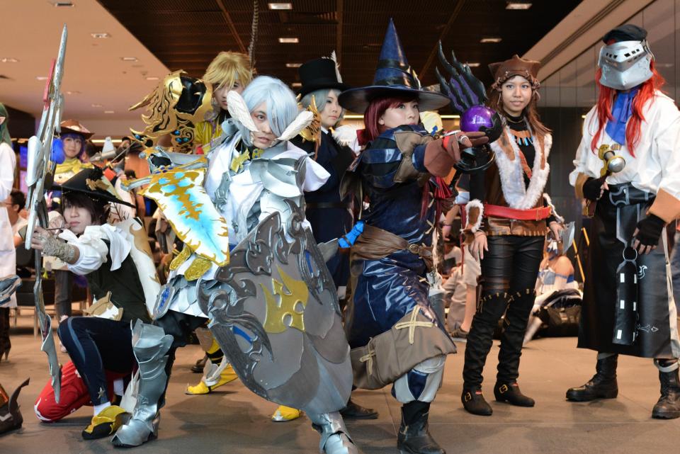 Cosplayers at the Suntec Convention Centre for this year’s Anime Festival Asia Singapore.