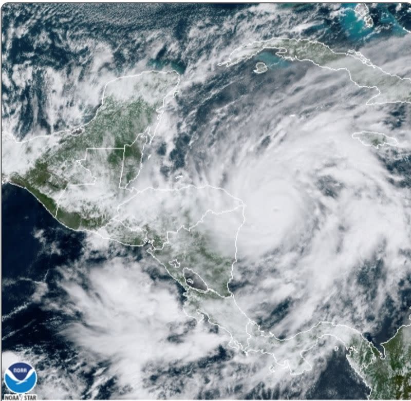 Hurricane Eta approaches Central America