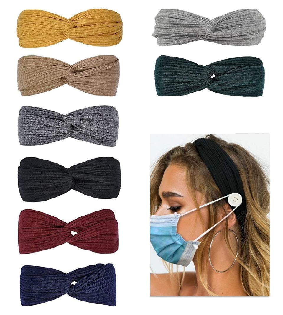 Huachi Headbands with Button for Mask for Nurses (Photo: Amazon)