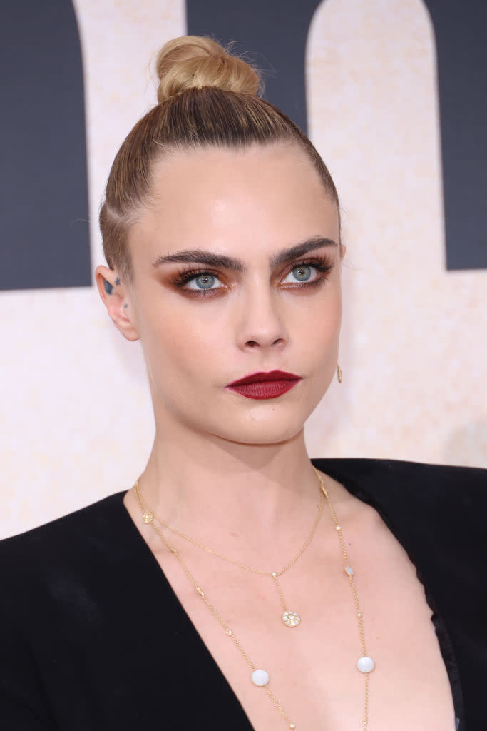 Cara Delevingne opened up about her sexuality in Vogue magazine in 2015,  pictured in May 2022. (Getty Images)
