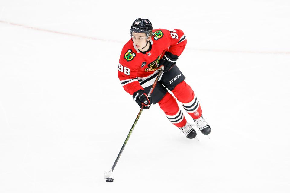 Chicago Blackhawks center Connor Bedard is the favorite to win the Calder Trophy as NHL rookie of the year.