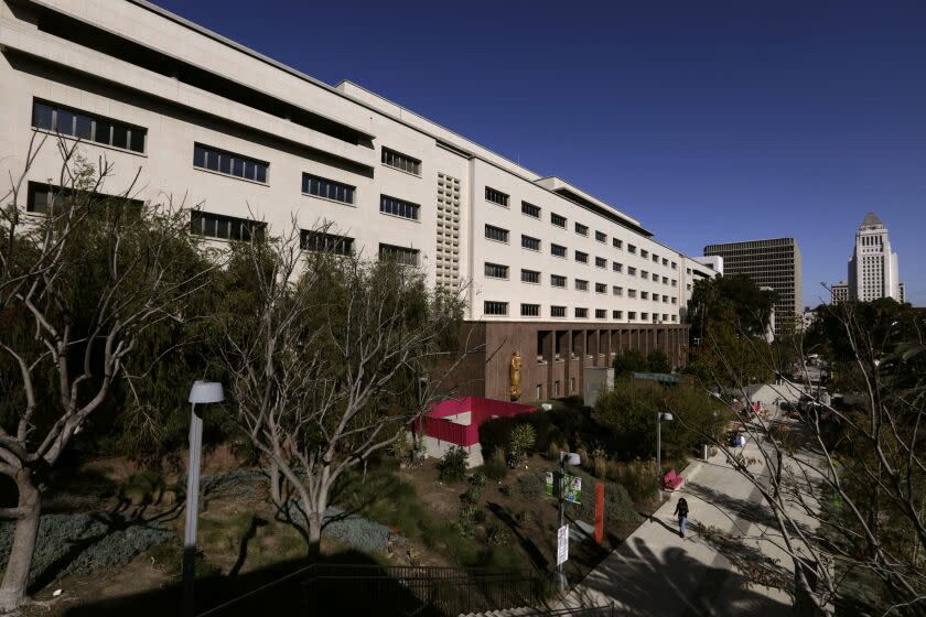 LOS ANGELES, CA - MARCH 25, 2023 - L.A. County officials are aware of 33 county-owned buildings at possible risk of collapse in an earthquake including the L.A. County Kenneth Hahn Hall of Administration, pictured, in downtown Los Angeles on March 25, 2023. (Genaro Molina / Los Angeles Times)