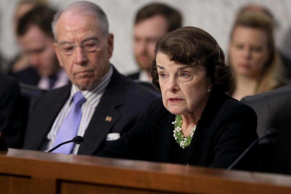 Senator Feinstein raised the Kavanaugh accusations with the committee last week (Getty)