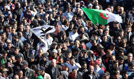 People march to protest against President Abdelaziz Bouteflika's plan to seek a fifth term in Algiers, Algeria, February 22, 2019. REUTERS/Ramzi Boudina