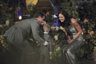 On the season premiere of "The Bachelorette," Desiree begins her Cinderella journey when Chris Harrison welcomes her to her new home, a cliffside Malibu estate, and gives her the keys to a brand new Bentley convertible. Her transformation is complete as she slips into a stunning silvery confection of a gown fit for a princess. At the mansion, Desiree's anxiety falls away as her 25 eager suitors catch their first glimpse of her: One nervous guy tries to sweep her off her feet with a romantic dance move, but falls flat; a sleight-of-hand artist makes something special magically appear for Desiree; a hunky oil rig worker puts his amazing abs on display straight off; still another hopeful Prince Charming goes to the other extreme, showing up in a medieval suit of armor. But the one who steals her heart is the youngest bachelor ever to step out of a limo -- a four-year-old boy who is followed by his proud, single dad, in the ninth edition of "The Bachelorette."