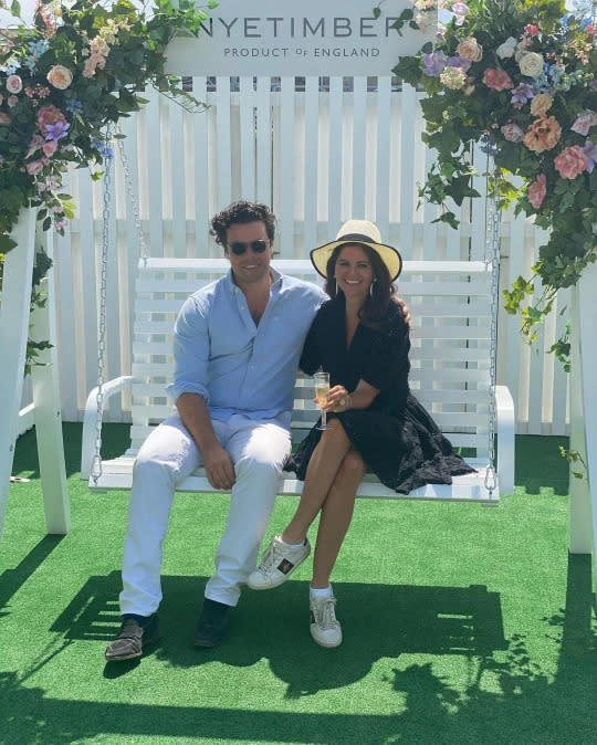 Deborah James pictured with husband Sebastian. (Instagram)