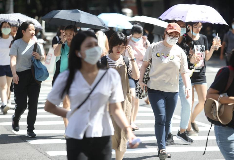 中央氣象局天氣預報指出，未來一周天氣大致上可以分為2階段，9月底前水氣較少，各地晴到多雲，高溫約在攝氏30至35度左右。（中央社資料照）