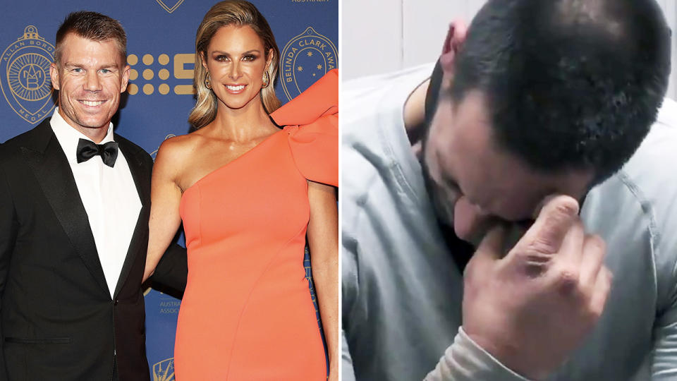 Candice Warner and Mitchell Johnson, pictured here on SAS Australia.