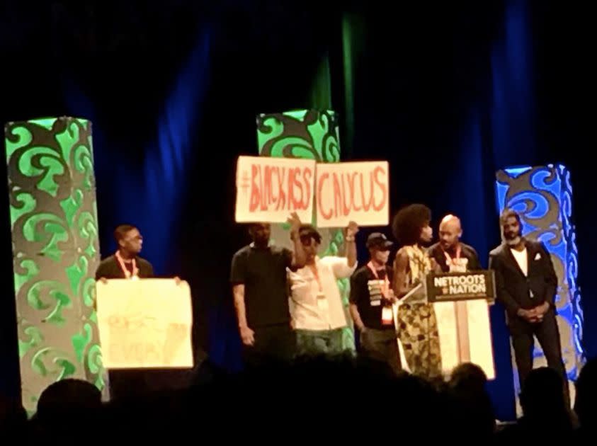 Members of the self-described "Black Ass Caucus" aired several grievances at the annual Netroots Nation gathering of progressives. (Photo: khalid kamau)