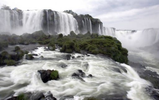 A view of Argentina's Iguazu Falls, on the Brazilian side of the Iguazu River. The Amazon rainforest, Vietnam's Halong Bay and Iguazu Falls were named among the world's new seven wonders of nature, according to organisers of a global poll