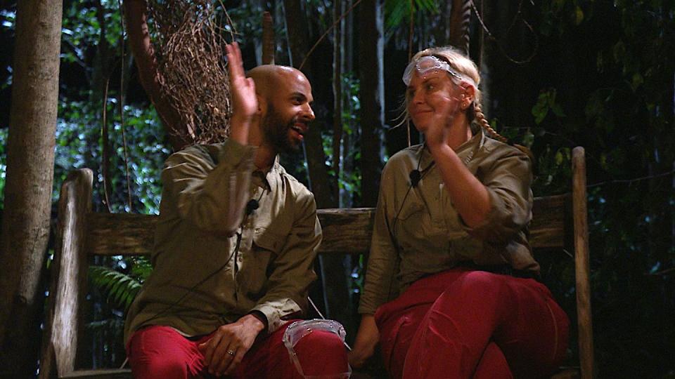 marvin humes and josie gibson in i'm a celebrity's jungle hotline trial