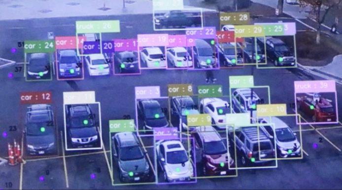 Spot Parking uses artificial intelligence to assign tracking IDs to vehicles and monitor individual parking stalls.
