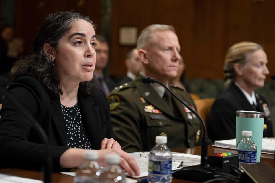 Assistant Secretary of Defense for Homeland Defense and Hemispheric Affairs, Melissa Dalton, testifies before a Senate Appropriations Committee's Subcommittee on Defense hearing "to determine what decisions went into how we dealt with the Chinese spy balloon," on Capitol Hill in Washington, DC, February 9, 2023.