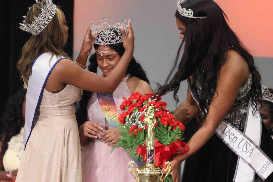 Sophia Hughes is crowned Miss Juneteenth 2021 on Sunday at the Doubletree hotel in Wilmington Delaware.