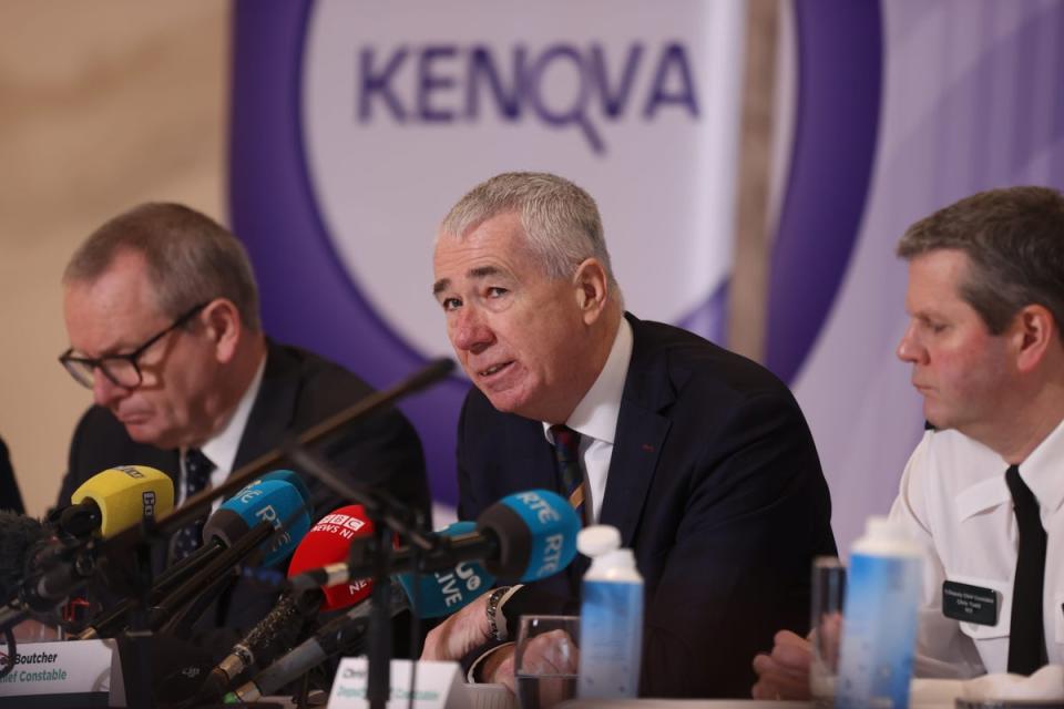 Chief Constable Jon Boutcher at Stormont Hotel in Belfast for the publication of the Operation Kenova report (PA Wire)