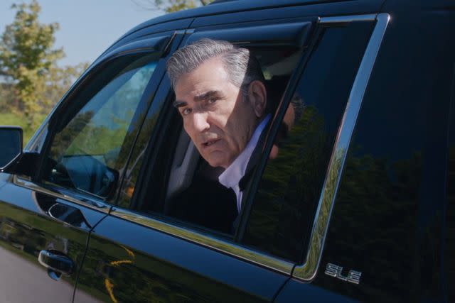 <p>CBC Television</p> Eugene Levy in the 'Schitt's Creek' finale, 'Happy Ending'