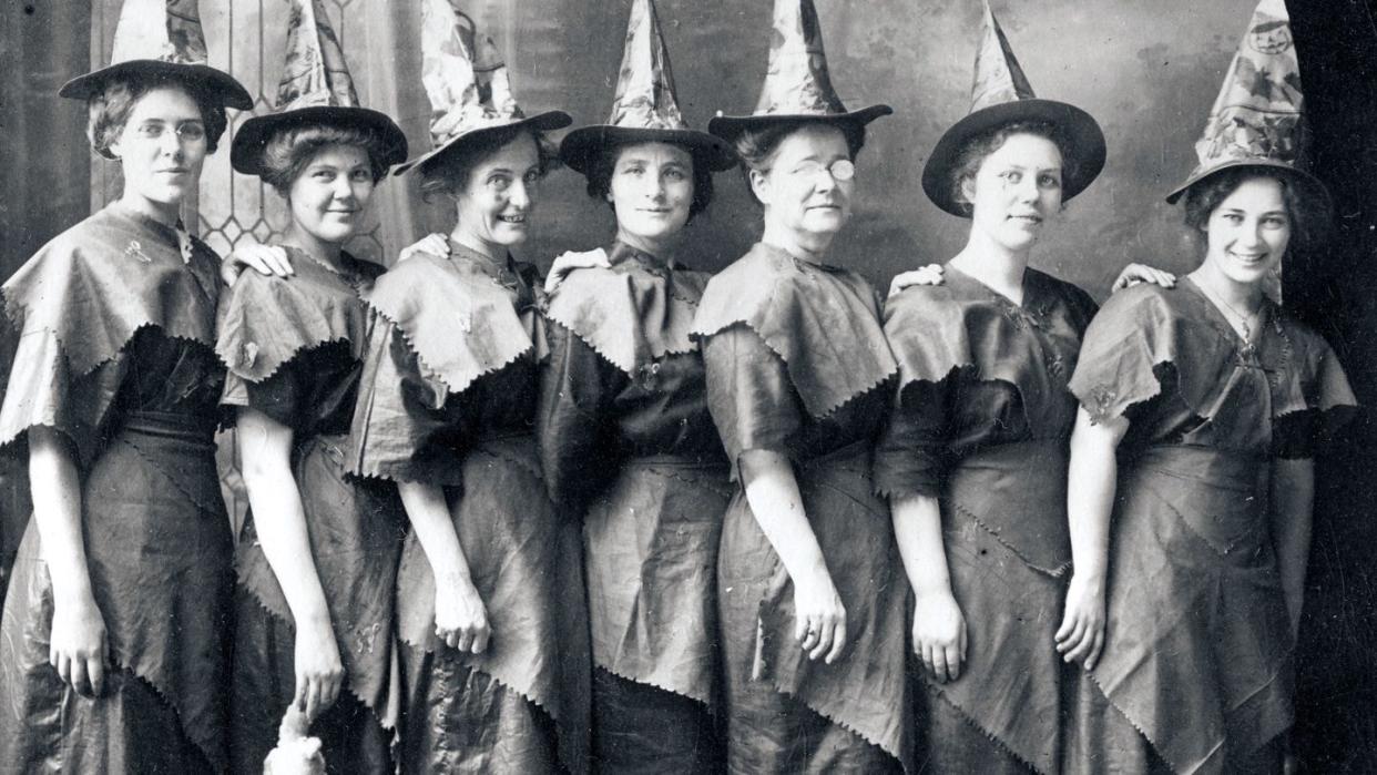 coven of witches on halloween