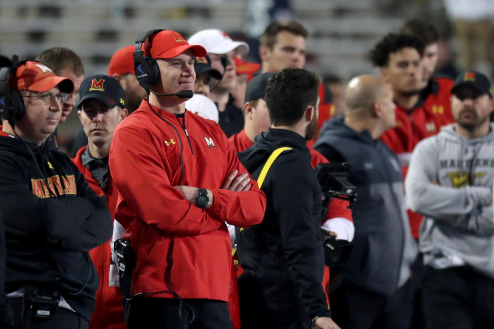 An ESPN report detailed a ‘toxic culture’ surrounding the Maryland football program under coach D.J. Durkin, even before the death of offensive lineman Jordan McNair — who died earlier this year after collapsing during a team workout. (Getty Images)