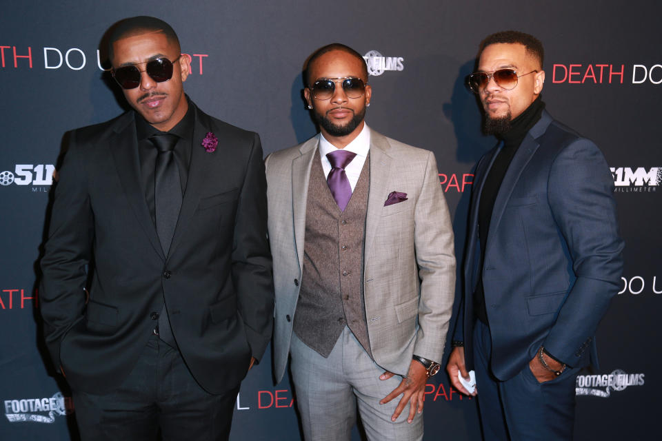 Marques Houston, J Boog, and Jerome "Romeo" Jones on the red carpet