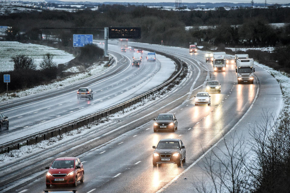 <p>Up to 7cm of snow was recorded to have fallen over Exmoor, South Wales and the Cotswolds overnight, while other areas also saw bad conditions. (PA) </p>