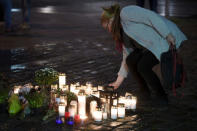 Candles at Turku Market Square for the victims of Friday's stabbings are pictured in Turku, Finland August 18, 2017. LEHTIKUVA/Vesa Moilanen via REUTERS