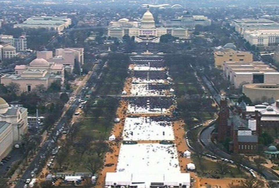The crowd at President Donald Trump's 2017 inauguration