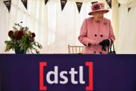 Britain's Queen Elizabeth visits Dstl near Salisbury