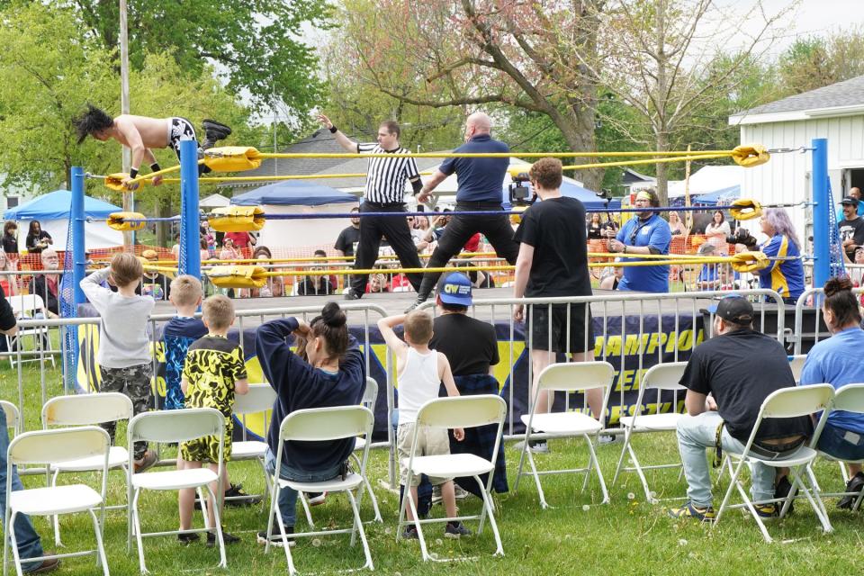 Championship International Wrestling (CIW) brought a wrestling match to Chico's Cinco de Mayo Parade and Festival Saturday at the Lenawee County Fair & Event Grounds in Adrian.
