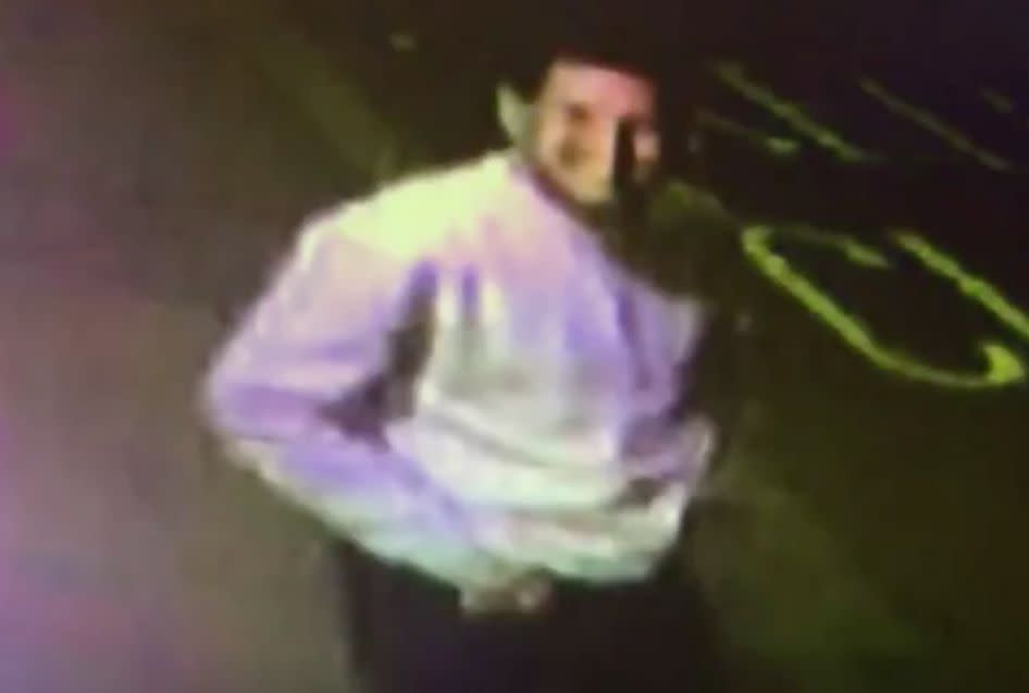 The man smiles after his disgusting act (Picture: Lewes Police)