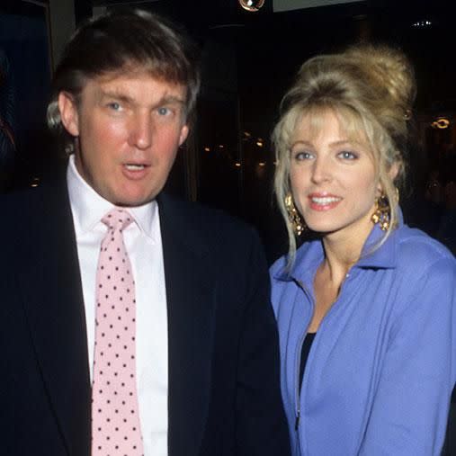 Trump then moved wed actress Marla, who was said to have caused his split with Ivana. Photo: Getty