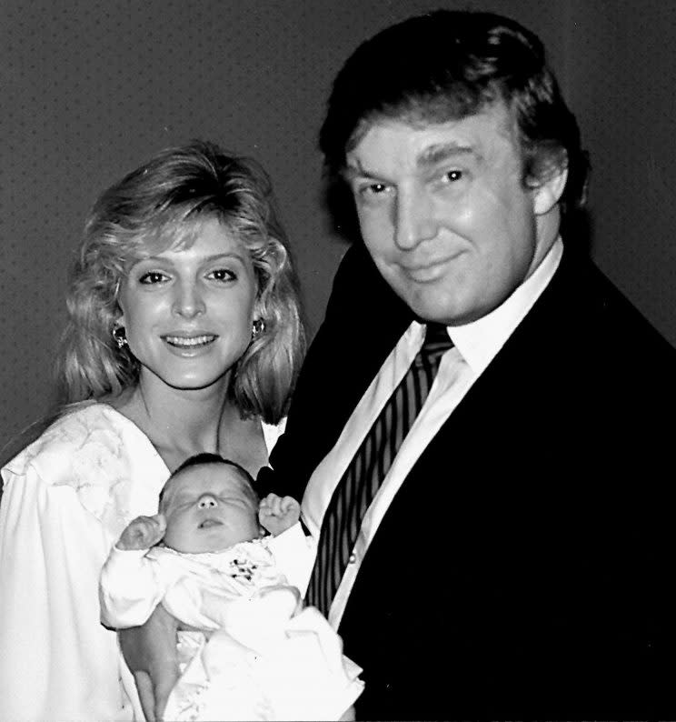 According to gossipeur Linda Stasi, Donald let her into Marla Maples&#39;s hospital room when she gave birth so she could report on the baby news. (Photo: NY Daily News Archive via Getty Images)