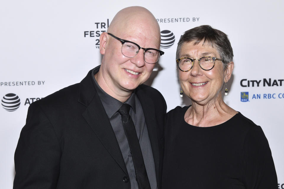 FILE - Steven Bognar, left, and Julia Reichert attend the premiere of Dave Chappelle's untitled documentary during the closing night celebration for the 20th Tribeca Festival in New York on June 19, 2021. Reichert, the Oscar-winning documentary filmmaker whose films explored themes of race, class and gender, often in the Midwest, died Thursday in Ohio from cancer, her family said Friday through a representative. She was 76. (Photo by Charles Sykes/Invision/AP, File)