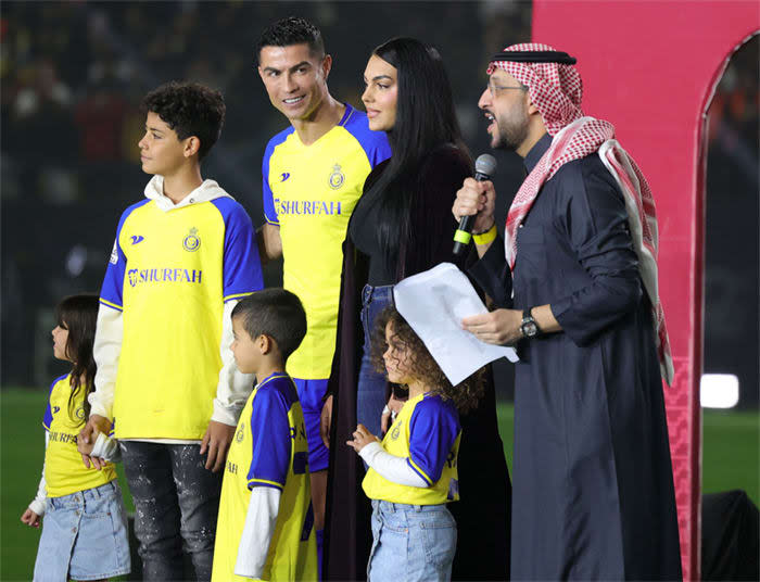 Cristiano en la presentación de su nuevo equipo