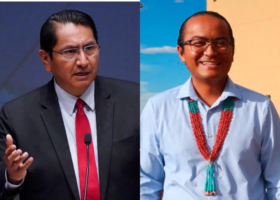 Navajo Nation presidential candidates Jonathan Nez (left) and Buu Van Nygren