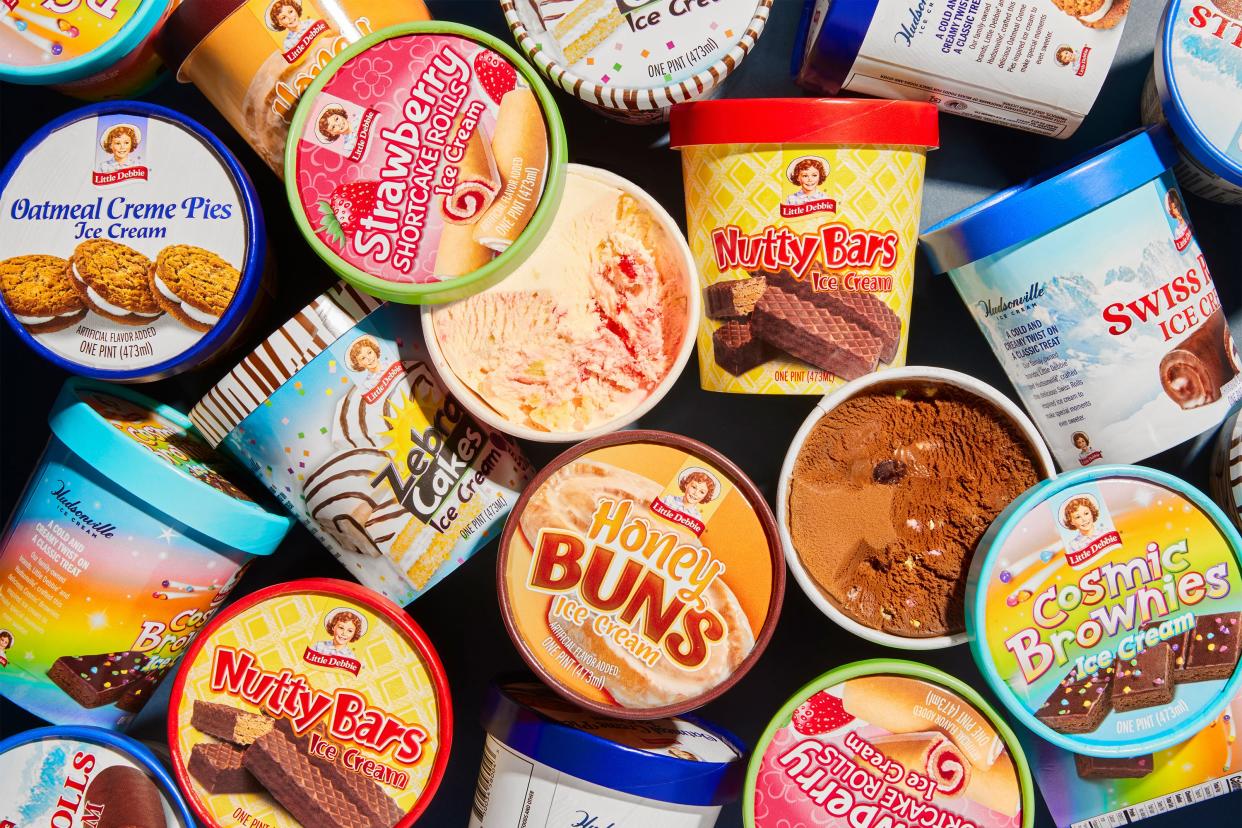 Hudsonville Ice Cream creates flavors packed with pieces of Little Debbie snacks cakes.