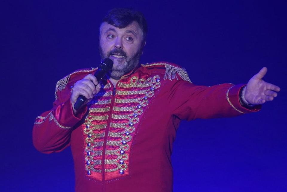 Ring Master David Duffy of Tom Duffy’s Circus which has begun touring Ireland again with a show in Drogheda having been shut down by the Covid-19 lockdown. Picture date: Saturday November 6, 2021. PA Photo. See PA story IRISH Circus . Photo credit should read: Niall Carson/PA Wire