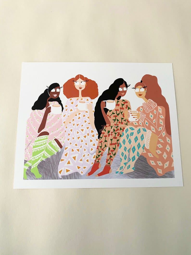 19) Cappucino with Friends Art Print