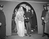 <p>John D. Rockefeller III married prominent philanthropist Blanchette Hooker in 1932 when she was in her early 20s. The pair had their *extremely* fancy reception at the Colony Club on Park Avenue. Her dress is a surprisingly modern silhouette given the era, no?</p>