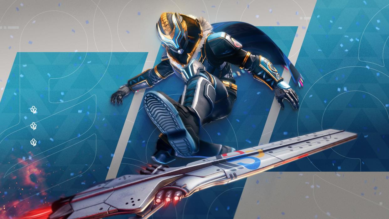  Destiny 2 hoverboard with a hunter riding it. 