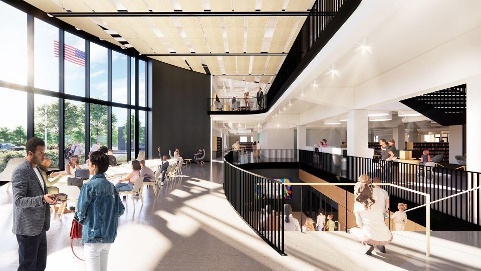 The new Appleton Public Library will have a commons with plenty of natural light.