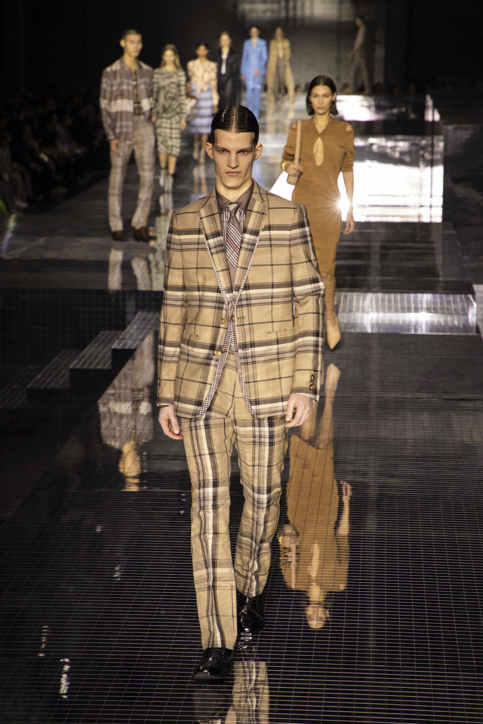 A model wears a creation by designer Burberry at the Autumn/Winter 2020 fashion week runway show in London, Monday, Feb. 17, 2020. (Photo by Vianney Le Caer/Invision/AP)