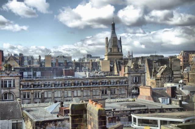 View of the city of Glasgow in Scotland - High dynamic range