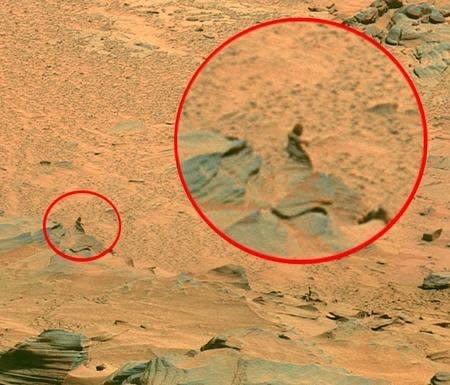 The Internet has long been crazy about this photo, snapped by the NASA rover Spirit. She has a terrible choice in dress color though, doesn't she?