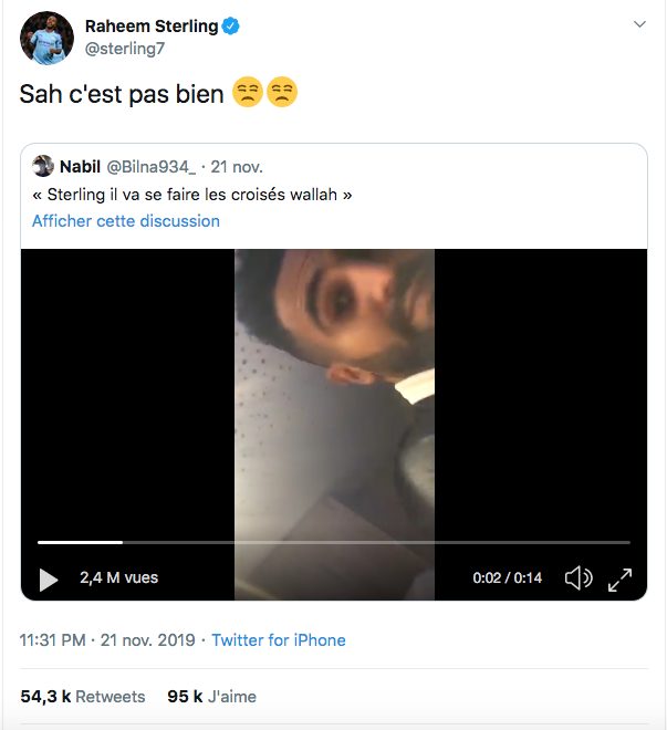 Quand Raheem Sterling tweete en français