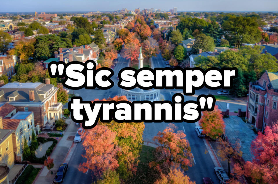 Fall foliage on Monument Avenue in Richmond Virginia